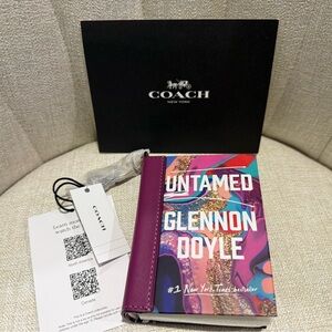 Coach Purple and Multicolor Book Clutch